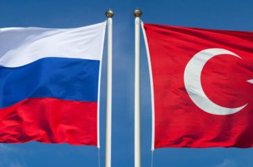 russian & turkish flags