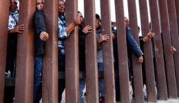 A scene from he U.S.-Mexico border fence