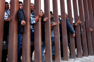 A scene from he U.S.-Mexico border fence