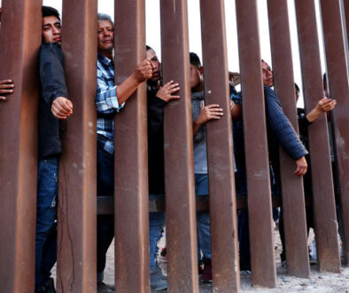 A scene from he U.S.-Mexico border fence