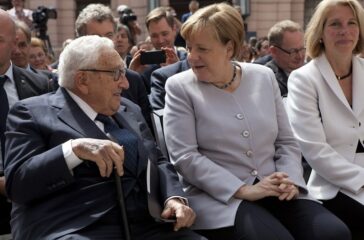 Henry Kissinger with the then German chancellor Angela Merkel on June 21, 2017. It seems that they were both far wiser than today's US/NATO/EU leaders.